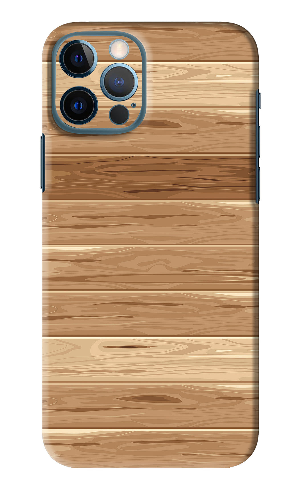 Wooden Vector iPhone 12 Pro Back Skin Wrap