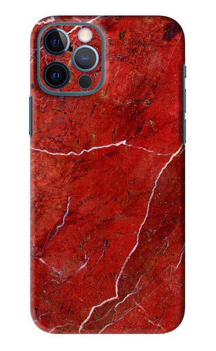 Red Marble Design iPhone 12 Pro Back Skin Wrap