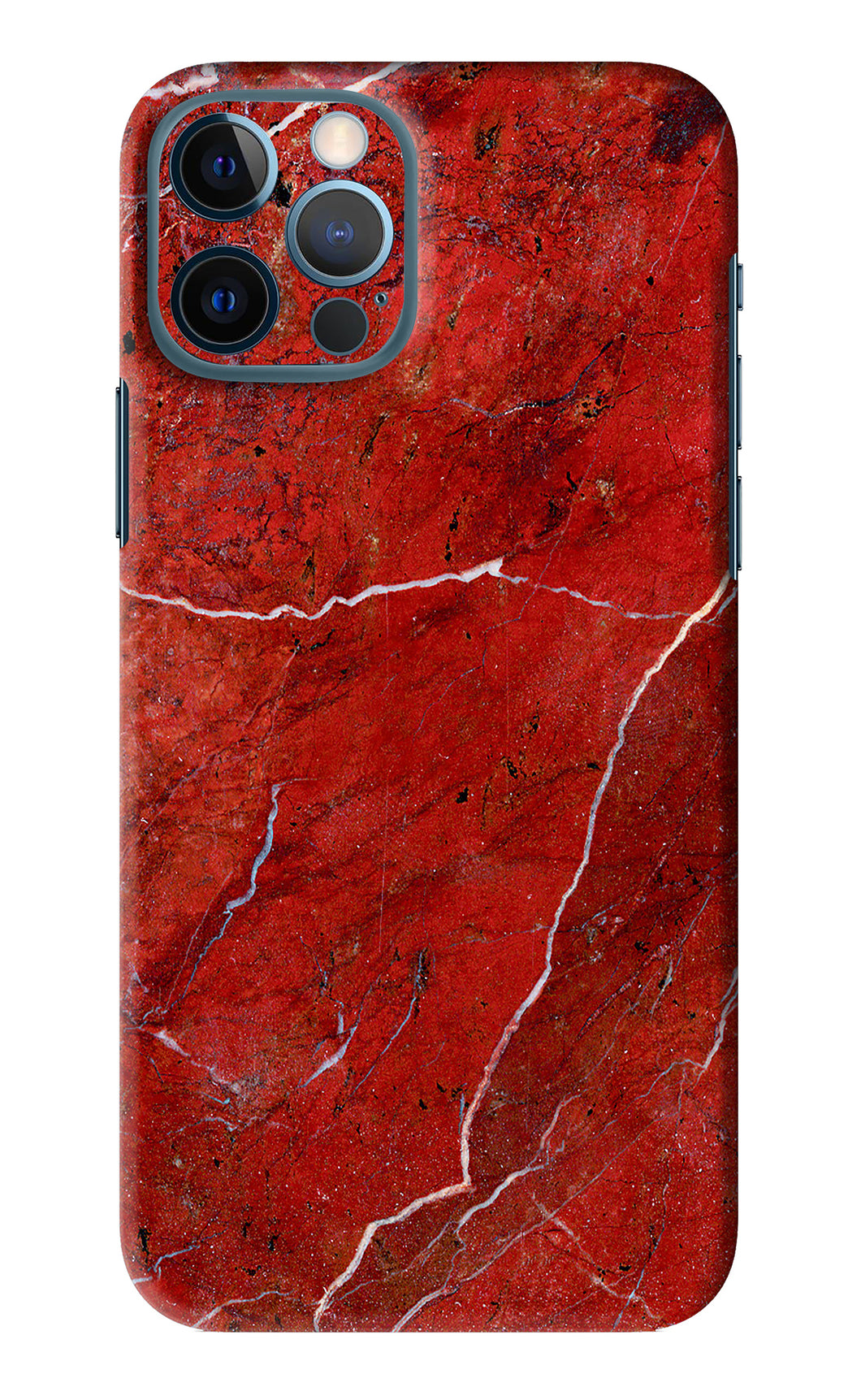 Red Marble Design iPhone 12 Pro Back Skin Wrap
