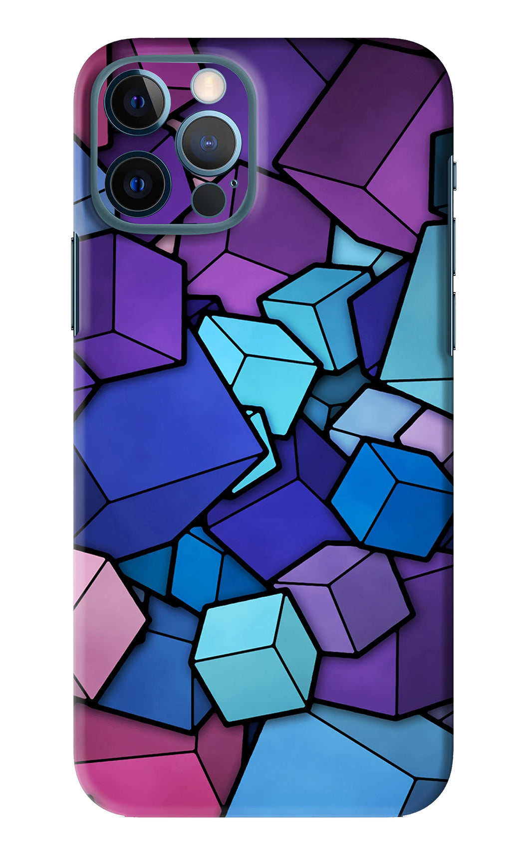 Cubic Abstract iPhone 12 Pro Back Skin Wrap