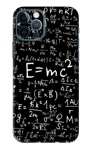 Physics Albert Einstein Formula iPhone 12 Pro Back Skin Wrap