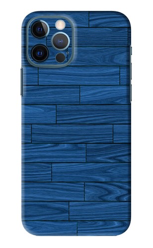 Blue Wooden Texture iPhone 12 Pro Back Skin Wrap