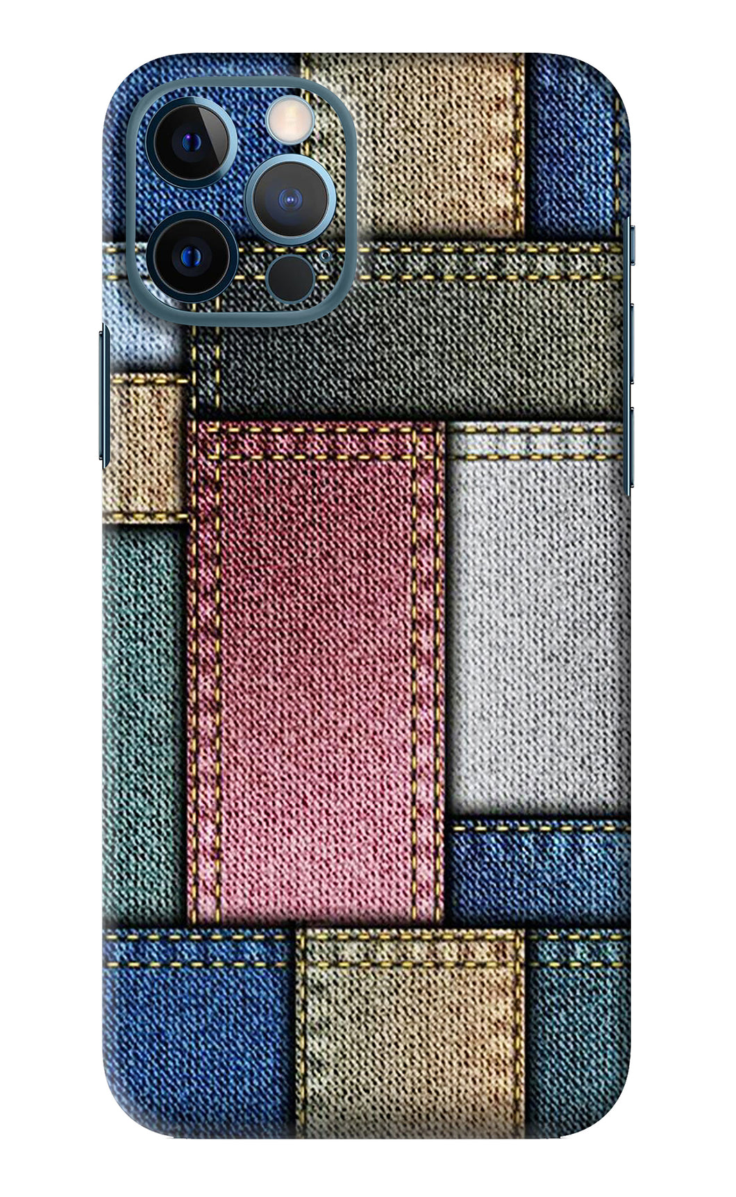 Multicolor Jeans iPhone 12 Pro Back Skin Wrap
