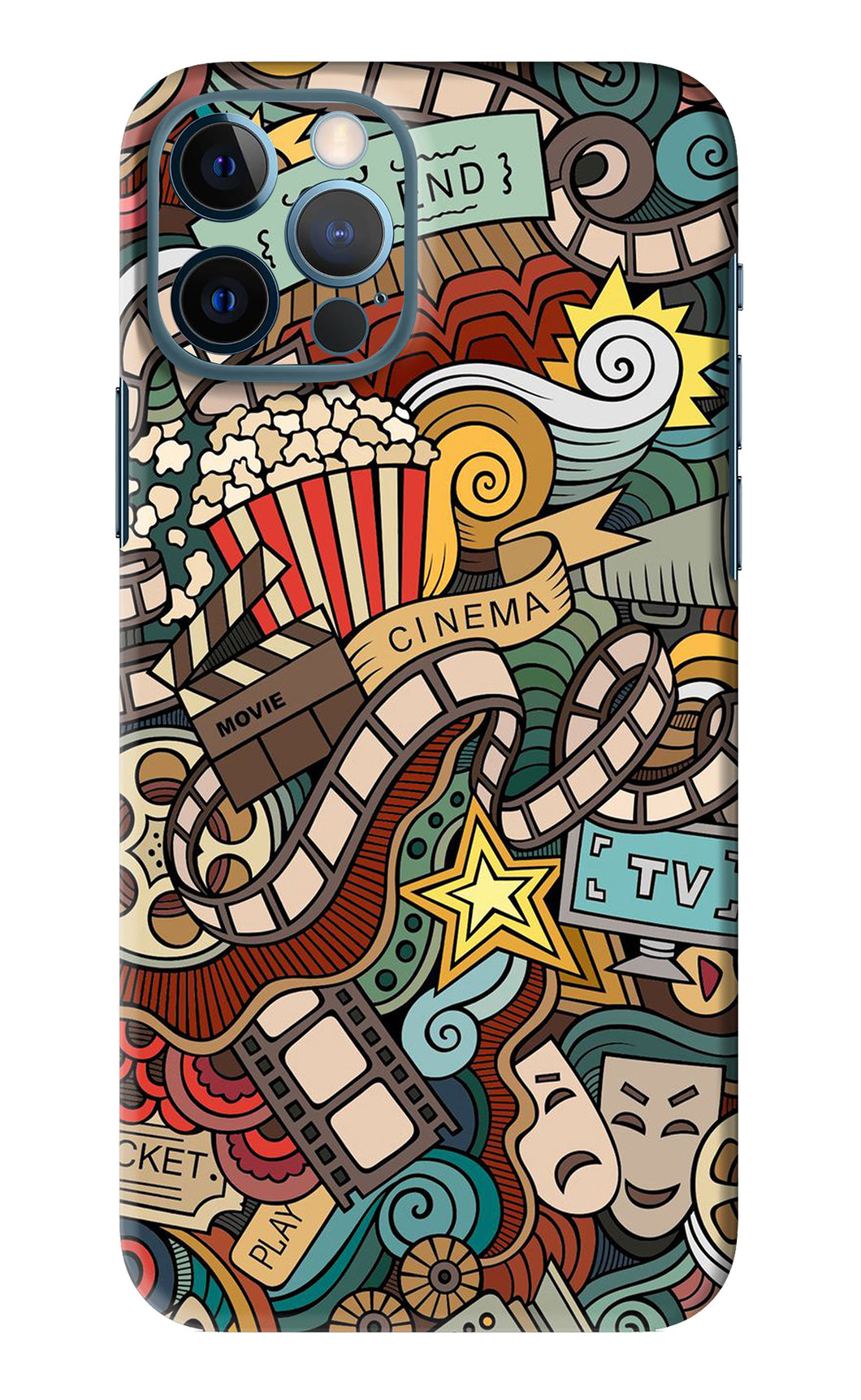 Cinema Abstract iPhone 12 Pro Back Skin Wrap