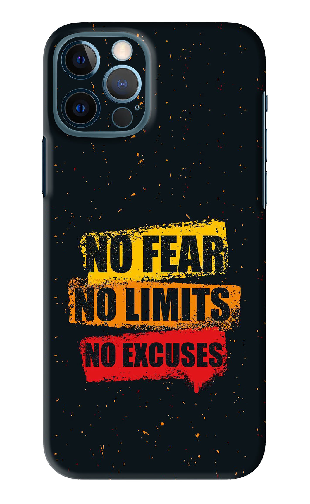 No Fear No Limits No Excuses iPhone 12 Pro Back Skin Wrap