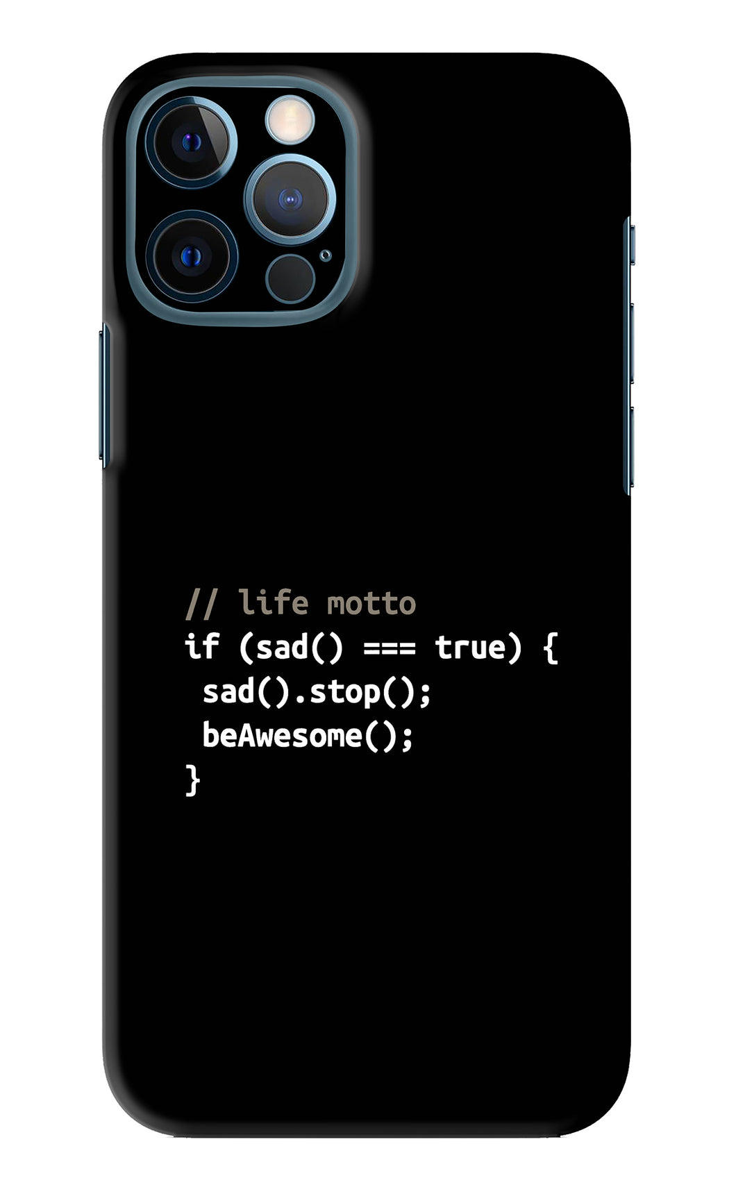 Life Motto Code iPhone 12 Pro Back Skin Wrap