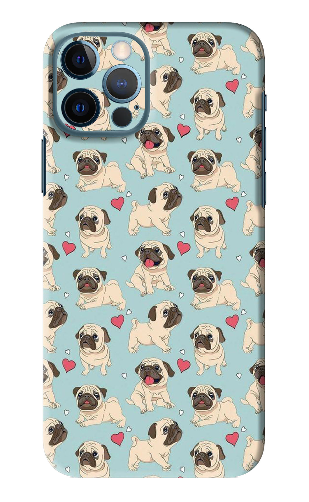 Pug Dog iPhone 12 Pro Back Skin Wrap