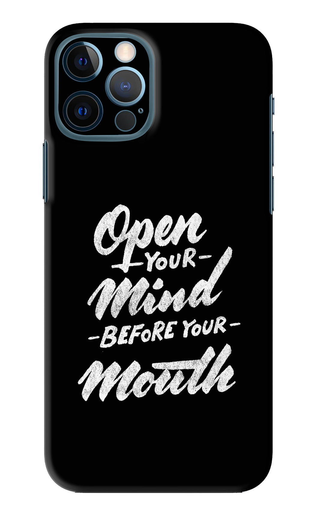 Open Your Mind Before Your Mouth iPhone 12 Pro Back Skin Wrap