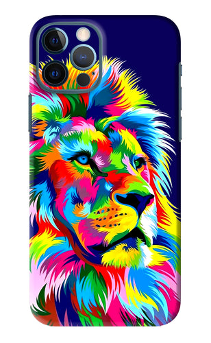 Vector Art Lion iPhone 12 Pro Back Skin Wrap