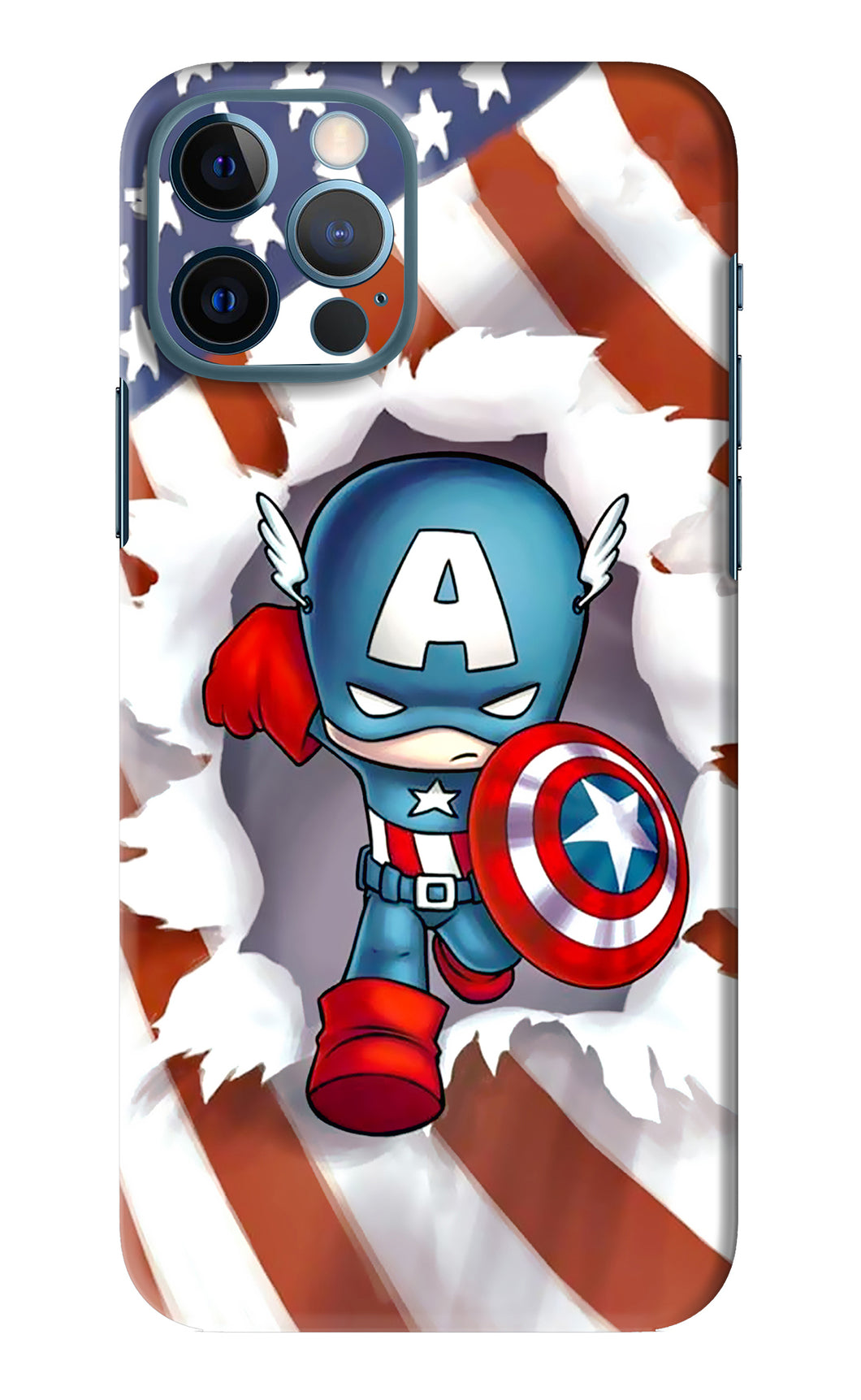 Captain America iPhone 12 Pro Back Skin Wrap