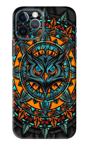 Angry Owl Art iPhone 12 Pro Back Skin Wrap