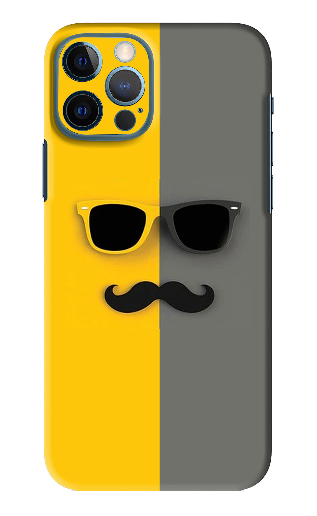 Sunglasses with Mustache iPhone 12 Pro Back Skin Wrap