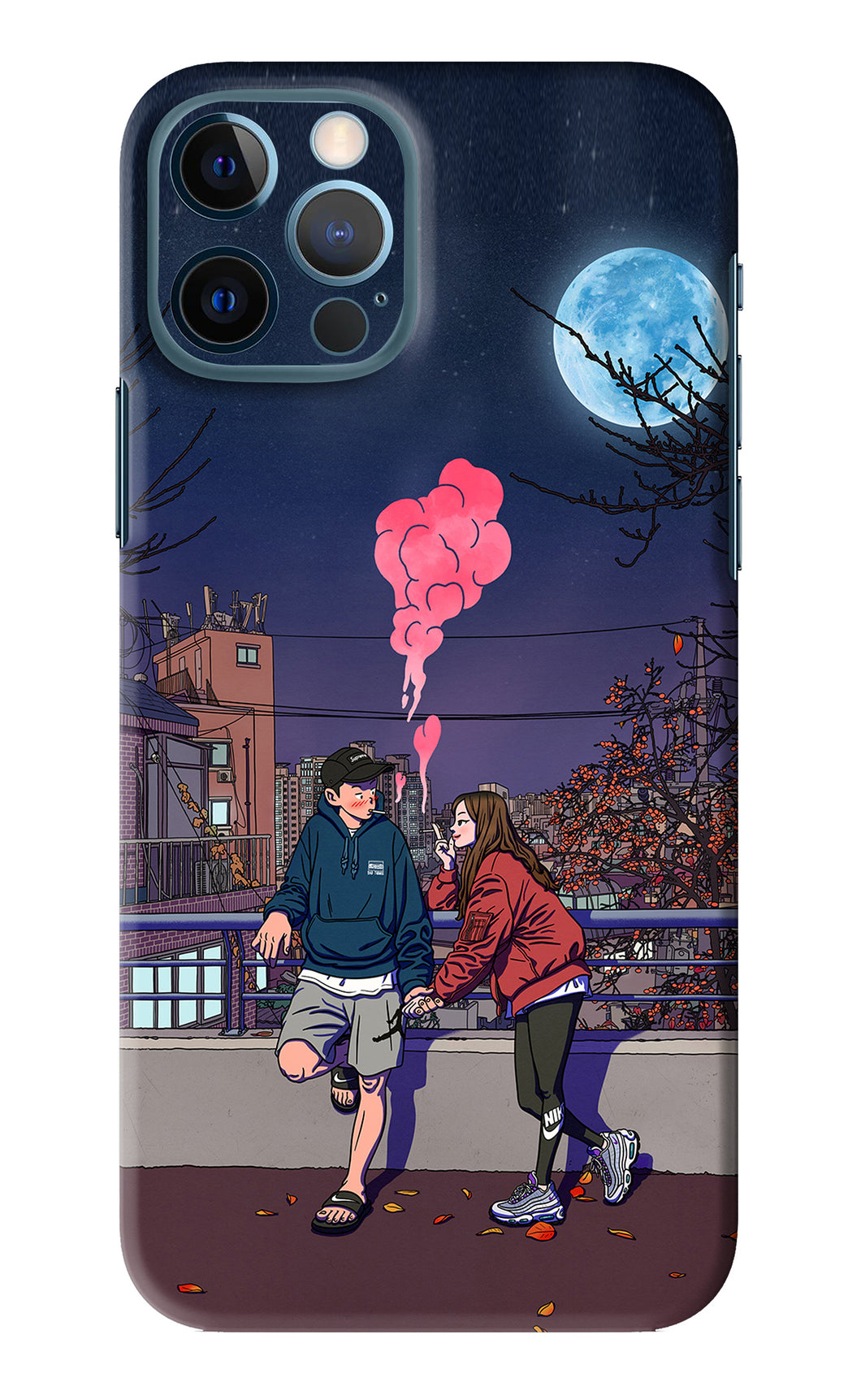 Chilling Couple iPhone 12 Pro Back Skin Wrap