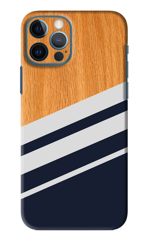 Black And White Wooden iPhone 12 Pro Back Skin Wrap