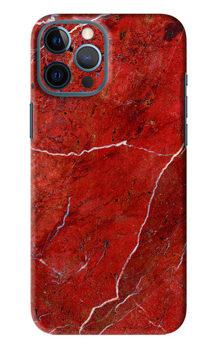 Red Marble Design iPhone 12 Pro Max Back Skin Wrap