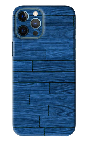 Blue Wooden Texture iPhone 12 Pro Max Back Skin Wrap