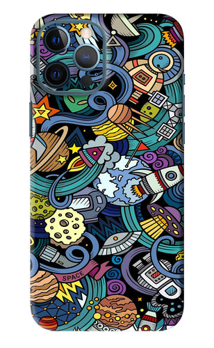Space Abstract iPhone 12 Pro Max Back Skin Wrap