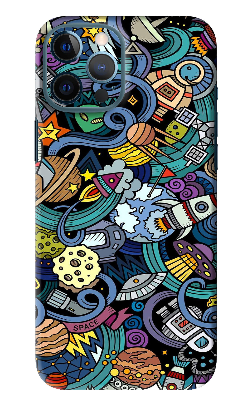 Space Abstract iPhone 12 Pro Max Back Skin Wrap