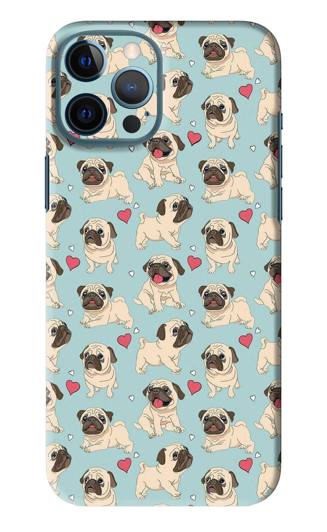 Pug Dog iPhone 12 Pro Max Back Skin Wrap