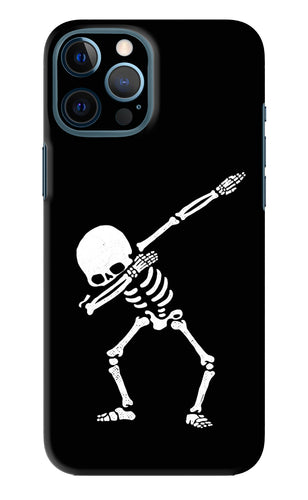 Dabbing Skeleton Art iPhone 12 Pro Max Back Skin Wrap