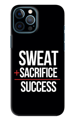 Sweat Sacrifice Success iPhone 12 Pro Max Back Skin Wrap
