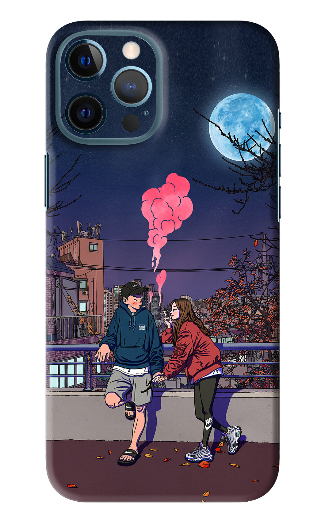 Chilling Couple iPhone 12 Pro Max Back Skin Wrap
