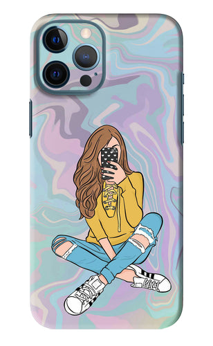 Selfie Girl iPhone 12 Pro Max Back Skin Wrap