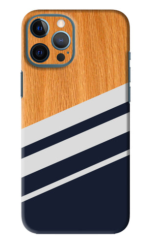 Black And White Wooden iPhone 12 Pro Max Back Skin Wrap