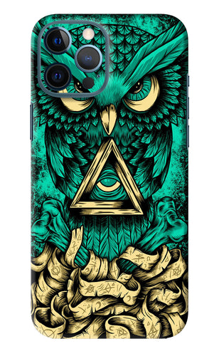 Green Owl iPhone 12 Pro Max Back Skin Wrap