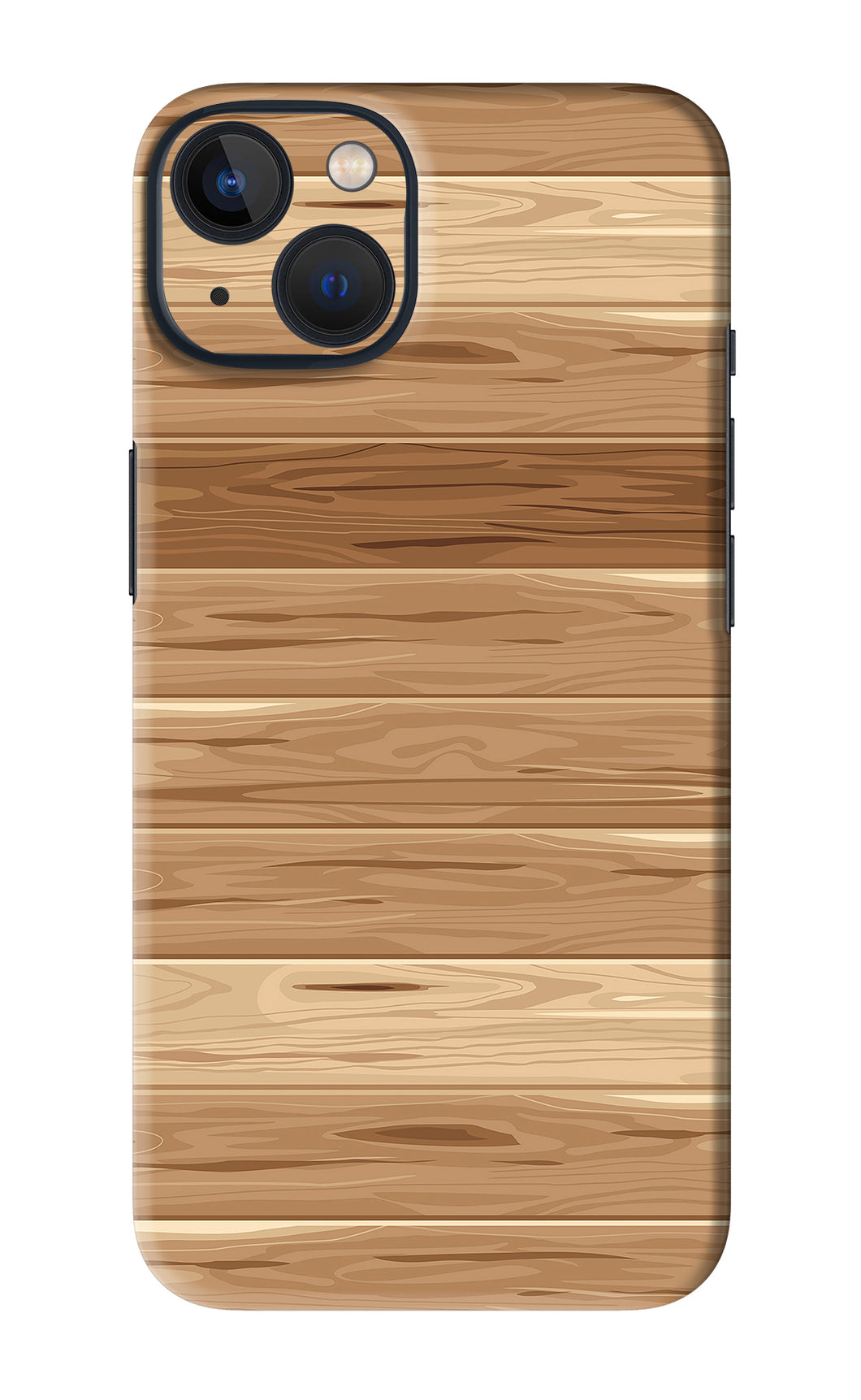 Wooden Vector iPhone 13 Back Skin Wrap