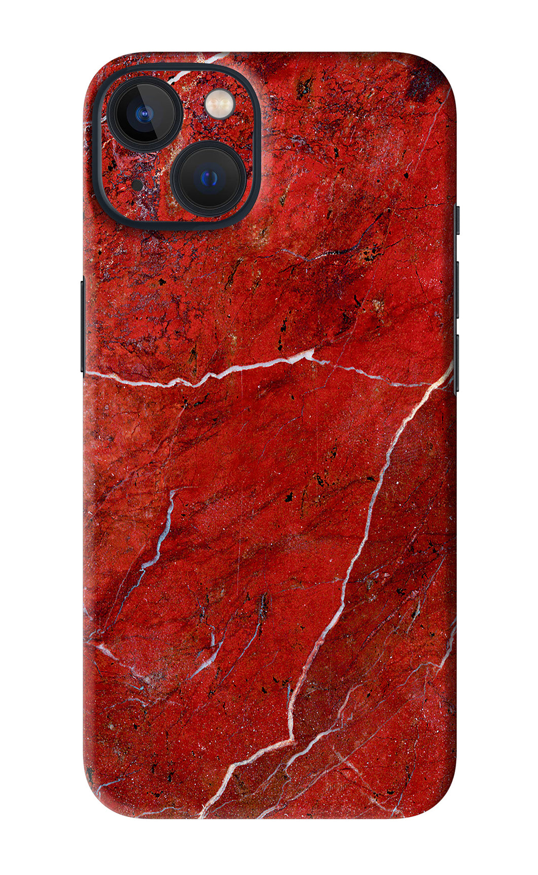 Red Marble Design iPhone 13 Back Skin Wrap