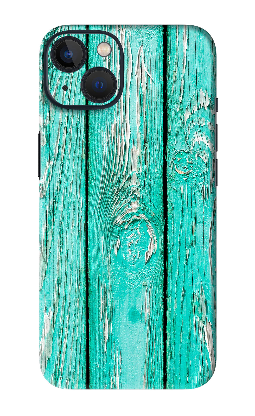 Blue Wood iPhone 13 Back Skin Wrap
