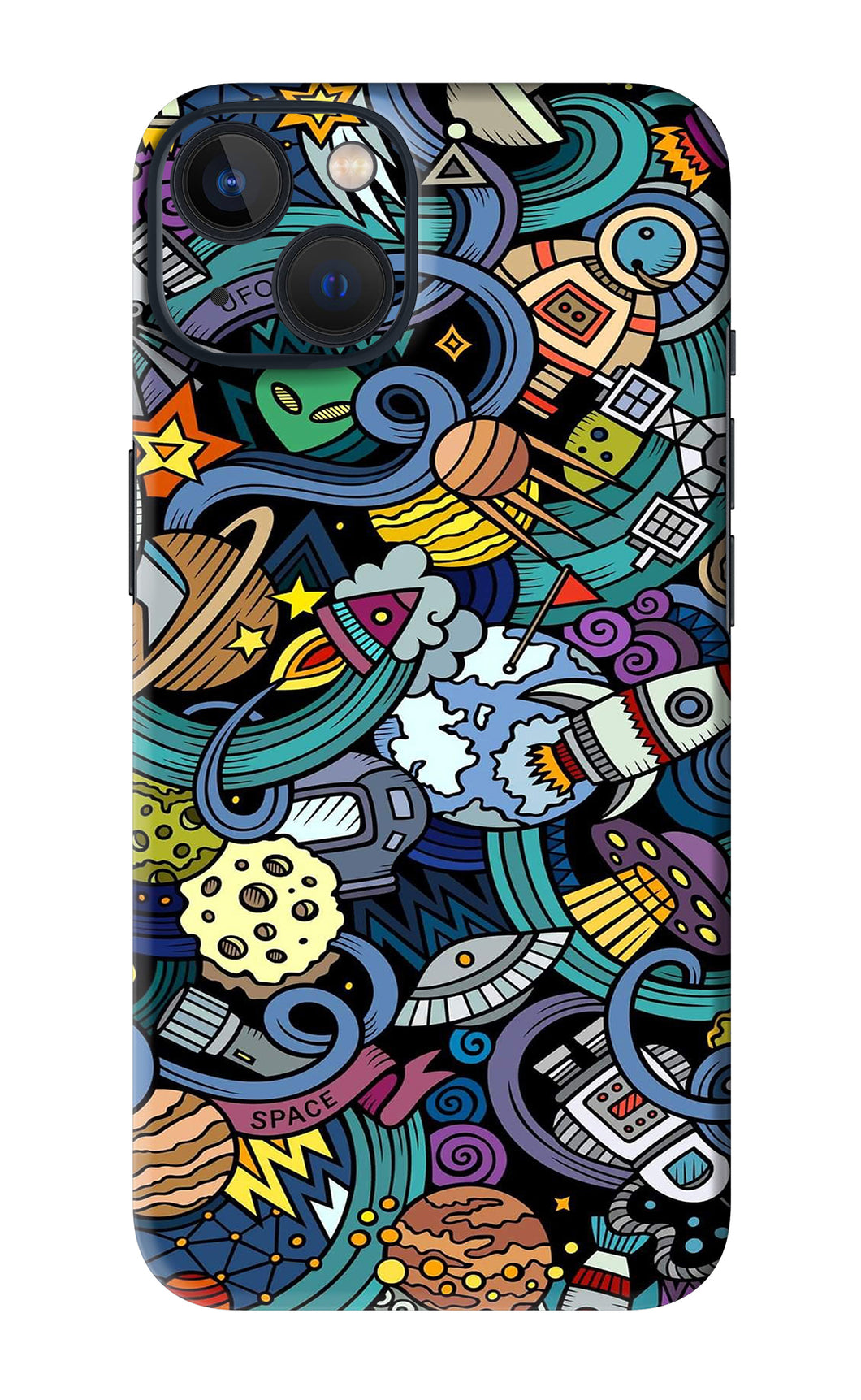 Space Abstract iPhone 13 Back Skin Wrap