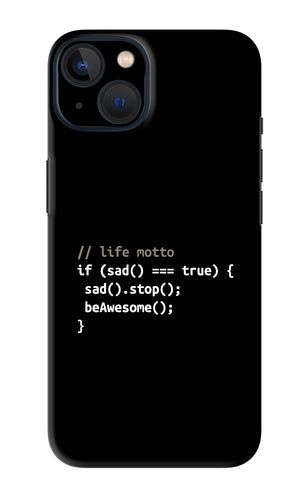 Life Motto Code iPhone 13 Back Skin Wrap