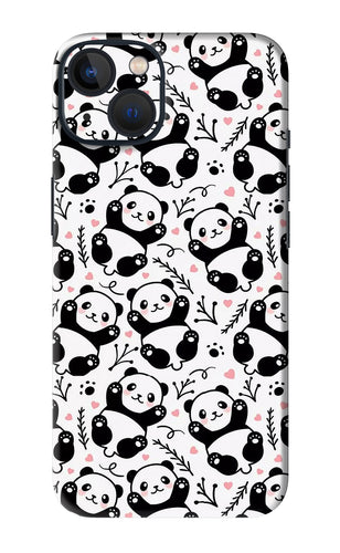 Cute Panda iPhone 13 Back Skin Wrap