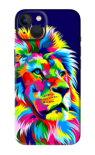 Vector Art Lion iPhone 13 Back Skin Wrap