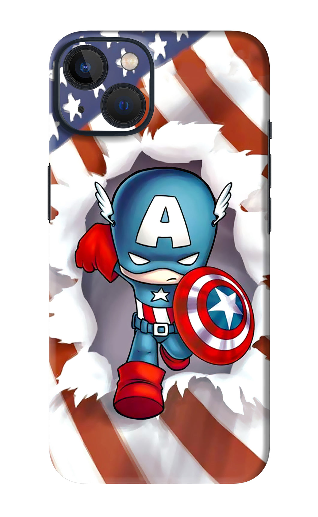 Captain America iPhone 13 Back Skin Wrap