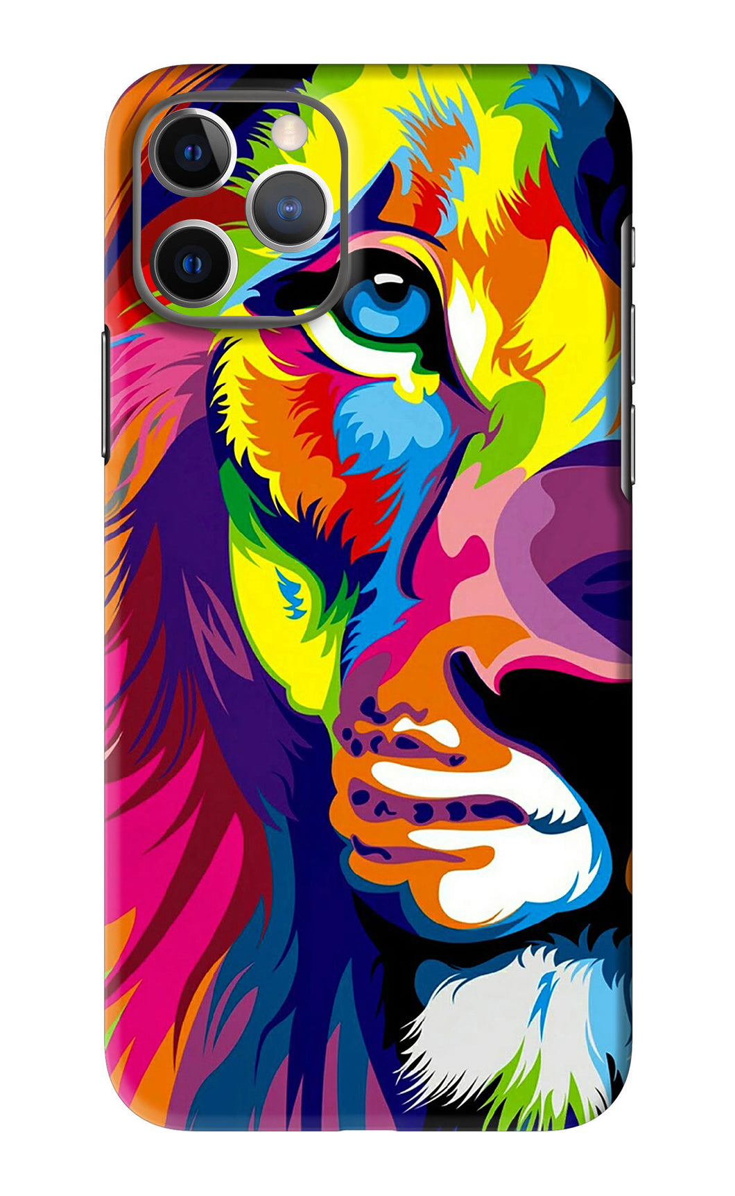 Lion Half Face iPhone 11 Pro Back Skin Wrap