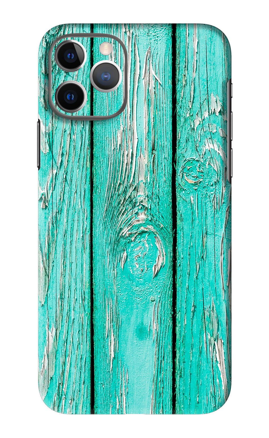 Blue Wood iPhone 11 Pro Back Skin Wrap