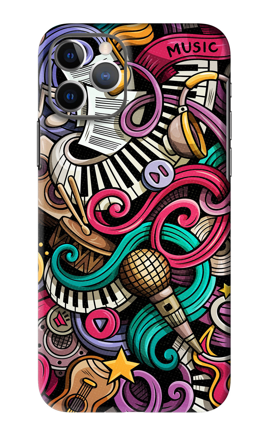 Music Abstract iPhone 11 Pro Back Skin Wrap