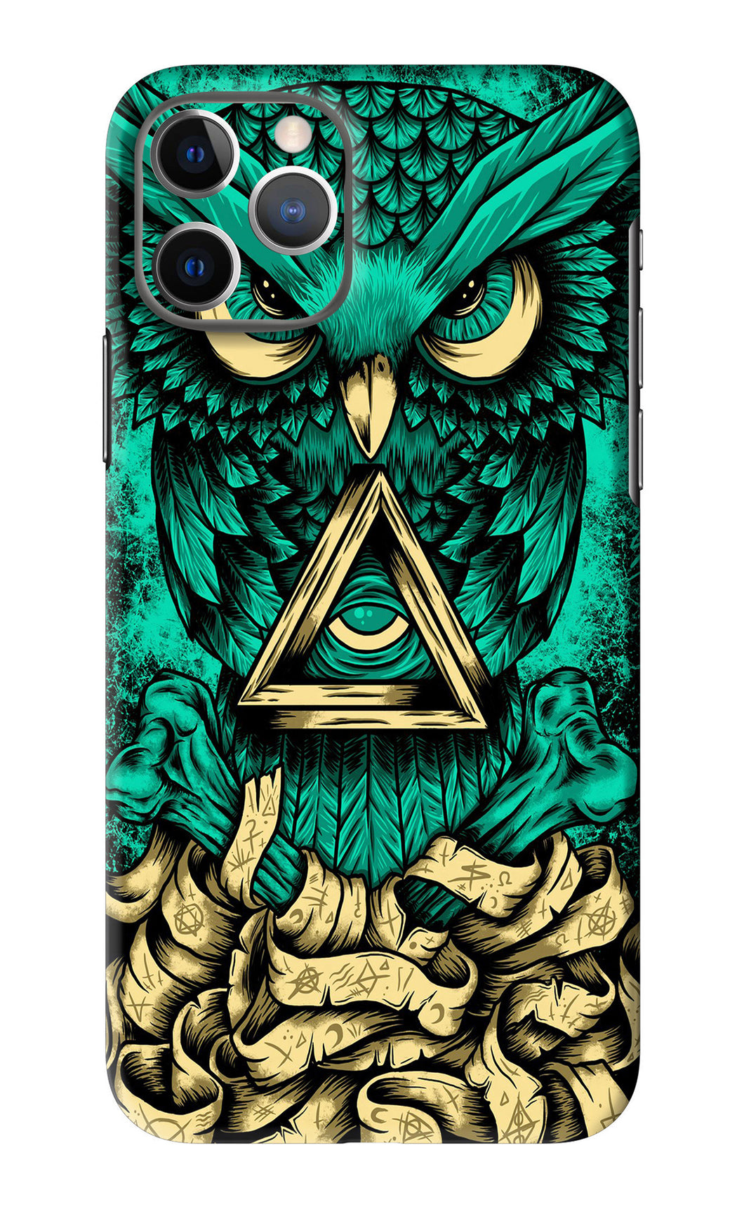Green Owl iPhone 11 Pro Back Skin Wrap