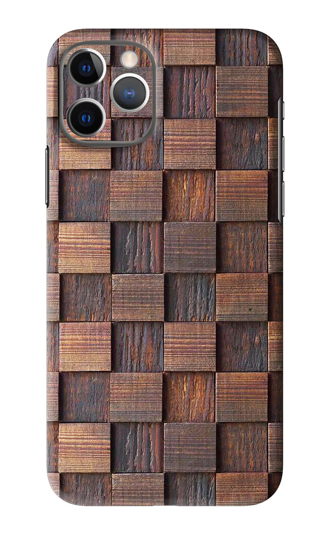 Wooden Cube Design iPhone 11 Pro Max Back Skin Wrap
