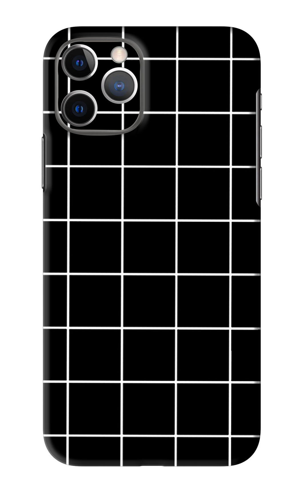 White Grid iPhone 11 Pro Max Back Skin Wrap