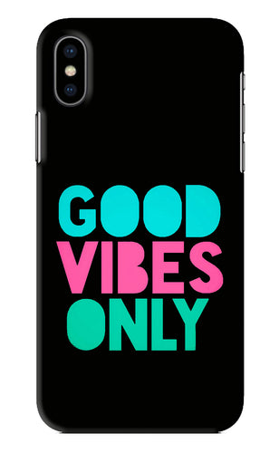 Quote Good Vibes Only iPhone XS Back Skin Wrap