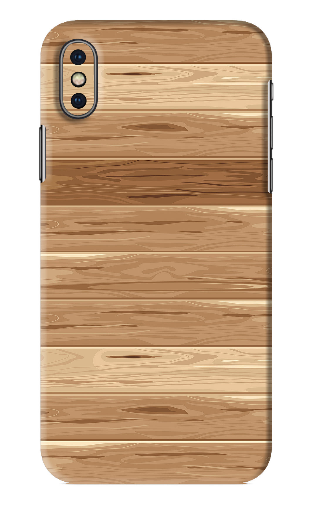 Wooden Vector iPhone XS Back Skin Wrap