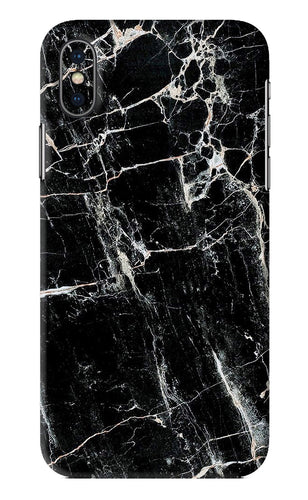 Black Marble Texture 1 iPhone XS Back Skin Wrap