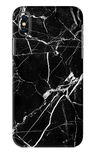Black Marble Texture 2 iPhone XS Back Skin Wrap