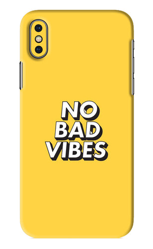 No Bad Vibes iPhone XS Back Skin Wrap