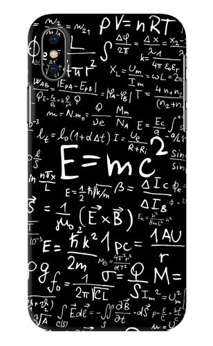 Physics Albert Einstein Formula iPhone XS Back Skin Wrap