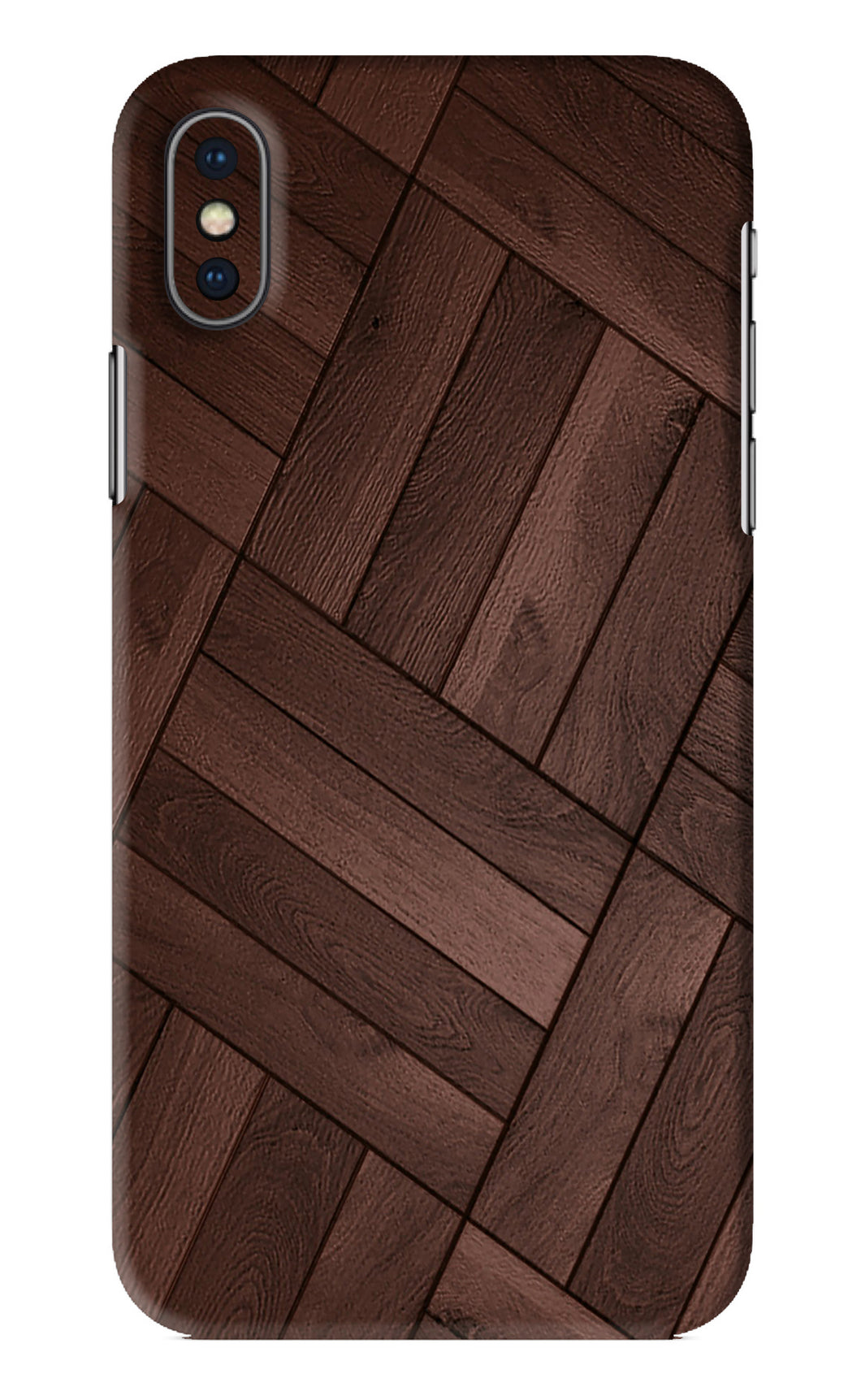 Wooden Texture Design iPhone XS Back Skin Wrap